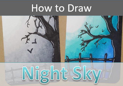 night skyline drawing