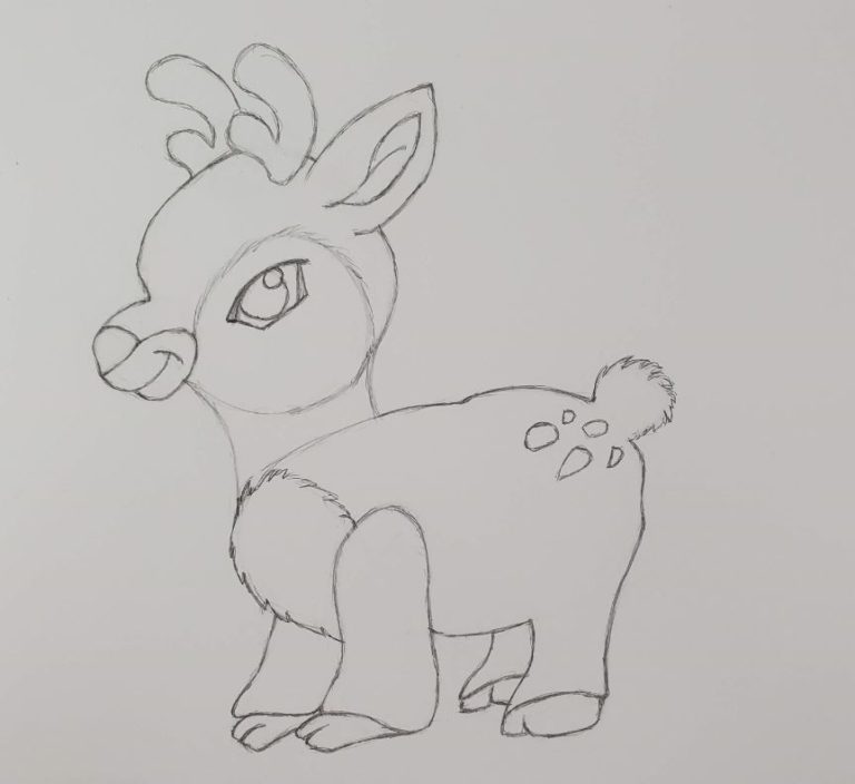 How to Draw a Reindeer Step by Step the Easy Way - Art by Ro