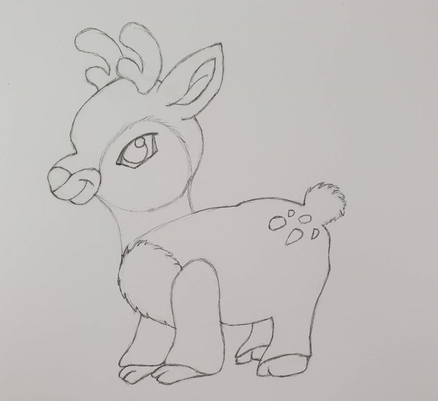 How-to-Draw-a-Reindeer-Step-by-Step
