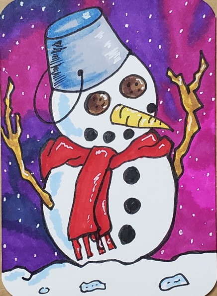 How-to-Draw-a-Scarf-On-a-Snowman