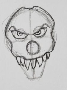 easy scary clown drawings