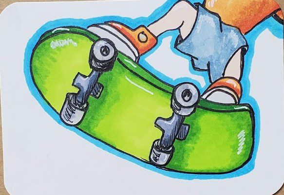 How to Draw a Skateboard with Markers