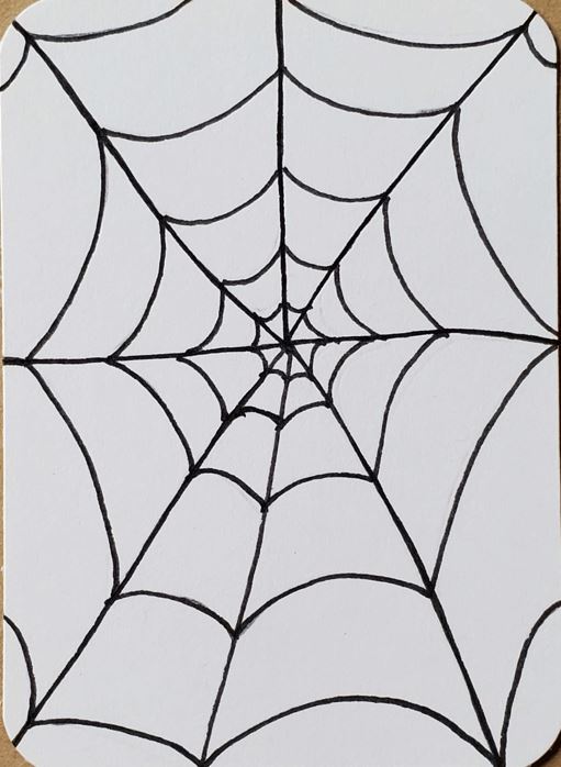 thick spider web outline
