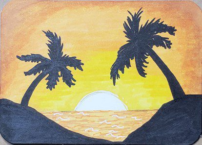 how to draw a sunset