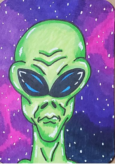 How-to-Draw-an-Alien-Head-with-Markers