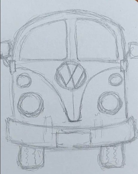 VW-Bus-Drawing