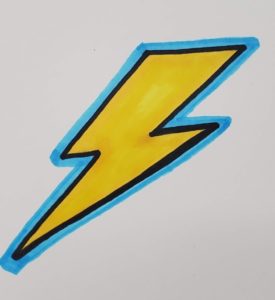 How To Draw A Lightning Bolt Step By Step - Art By Ro