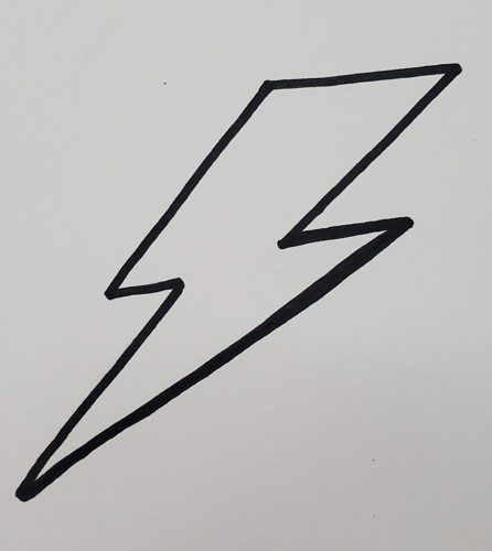 Solved I need help drawing the lightning bolt symbol, or if