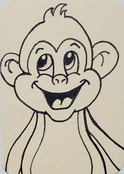 Hand Drawn Monkey Outline Sketch. Vector Black Ink Drawing Animal. Graphic  Illustration, Isolated On White Background. Royalty Free SVG, Cliparts,  Vectors, and Stock Illustration. Image 123774591.