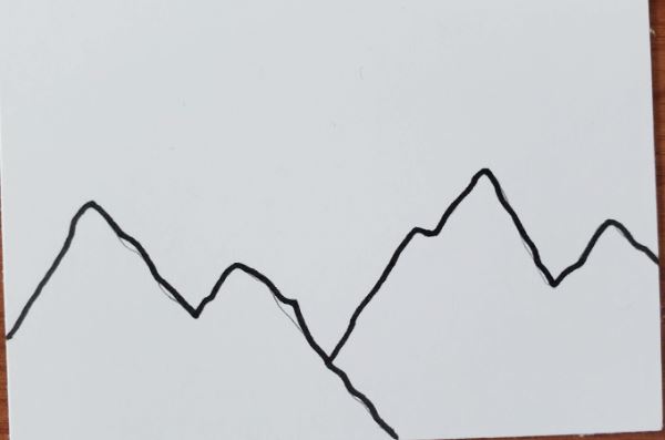 simple mountain drawings