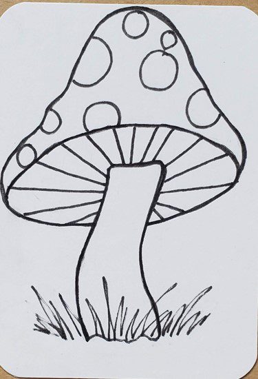 mushroom outline