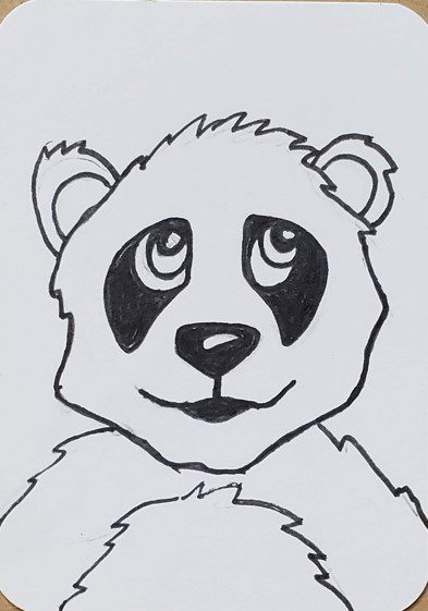 Cute panda drawing picture Royalty Free Vector Image-saigonsouth.com.vn