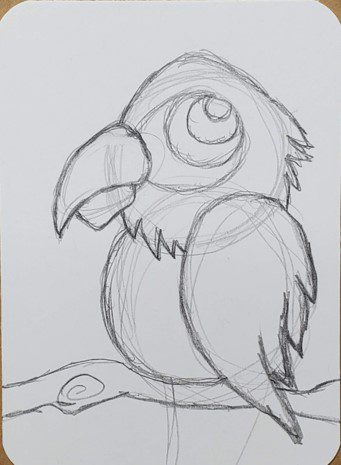 Parrot Sketch Drawing by AbdulRahman Umair - Pixels-gemektower.com.vn
