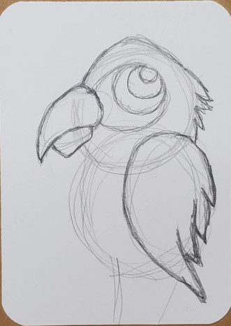 Sketch Parrot Canvas Art Print by Alberto Perez | iCanvas-gemektower.com.vn
