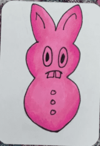 Peeps Bunny Drawing Tutorial (step by step) - Art by Ro