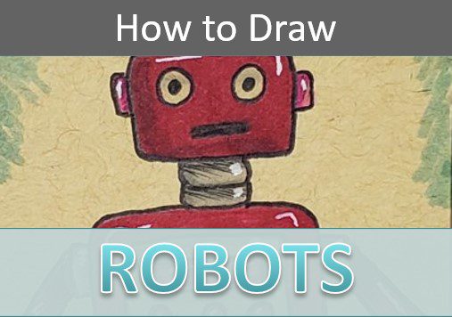 cartoon robot drawings