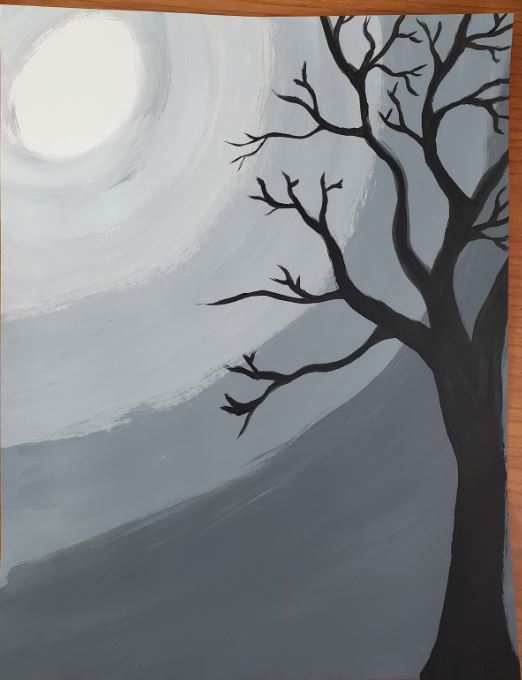 Halloween Sky Value Painting Art Tutorial Art By Ro