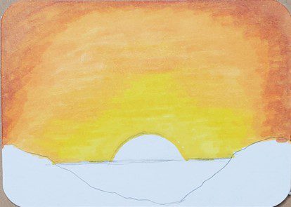 Drawings Simple Landscape Paintings Sunset With Birds Nature An Fleece  Blanket by Pragya Mittal - Fine Art America