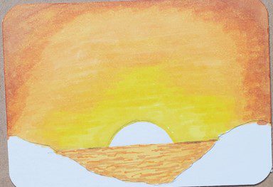 how to draw a sunset