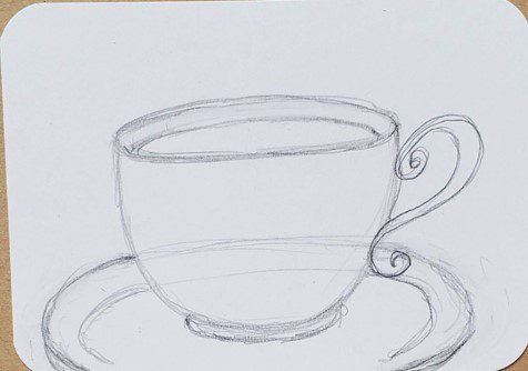 how to draw a tea cup step by step  Tea cup art, Tea cup drawing, Drawing  cup