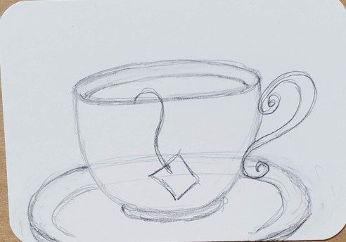 Ilustrasi Stok Hand Drawn Coffee Cup Plate Design 1443325295 | Shutterstock-saigonsouth.com.vn