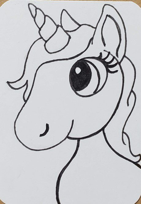 easy unicorn drawings cute